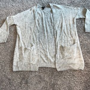 H&M gray long cardigan with two functional front pockets